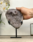 Sugar Quartz Druzy Geode on Stand - MWS2876