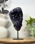 A+ Grade Amethyst Cluster from Uruguay on Metal Stand - MWS3065