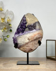 Natural Calcite & Amethyst Specimen, Stand Included - MWS1964