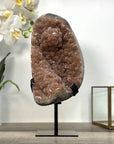 Orange Tone Sugar Quartz Crystal on Stand - Ideal for Home or Office Display - MWS2611