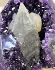 Collection Grade Natural Amethyst Geode with Calcite Point - CBP1411