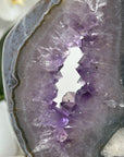Natural Amethyst Geode Slice Portal with Stand - MWS1947