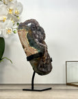 Natural Quartz & Citrine Cluster on Metal Stand - MWS2982