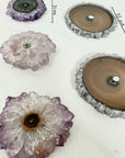 Wholesale Amethyst Stalactite Slices for Jewelry Making - Bulk Flat Set - STS0044