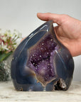 Stunning Large Agate & Amethyst Stone Flame Carving - FST0127