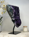Huge Naturural Amethyst Cluster, Metallic Stand included - Perfecto for Home Decor - MWS1774