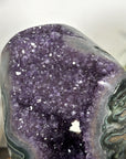 Amethyst & Green Jasper Geode on Metal Stand - MWS3101