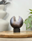 Banded Agate & Druzy Quartz Sphere Geode - SPH0206