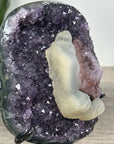 Natural Amethyst Crystal Cluster with Unique Calcite Formation - MWS2506