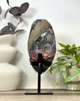 Natural Top Grade Amethyst Cluster on Metal Stand for Home Decor - MWS3169