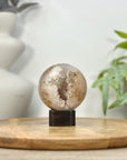 Quartz & Agate Sphere Geode with Crystal Cavity - SPH0208