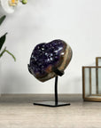 Deep purple Amethyst & Green Jasper Stone Heart - HST0301
