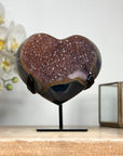 Natrual Agate & Rainbow Amethyst Stone Heart Carving - HST0264