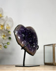 Deep Purple Uruguayan Amethyst Heart Carving - HST0257