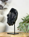 Black Amethyst Galaxy Geode with Calcite Formations - MWS3259