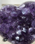 Amethyst Stone Heart, Metal Stand Included - HST0295
