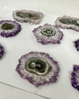 High-Quality Amethyst & Quartz Stalactite Slices for Jewelers - Wholesale Bulk Pack - STS0081