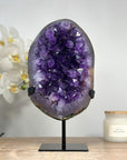 Spectacular Natural Amethyst Geode with Large Purple Crystals - MWS1446