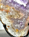 XXL Amethyst & Quartz Geode Slice Portal, Stand included - MWS2334