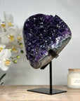 A+ grade Natural Uruguayan Amethyst Crystal, Stand included - MWS1761