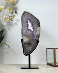Natural Amethyst Geode Slice Portal with Stand - MWS1947