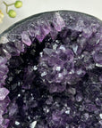 Natural Amethyst Geode with Large Crystals on Metal Stand - MWS2458
