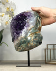 Amethyst Geode with Green Jasper Shell - MWS2211