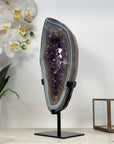 Unique Large Blue Banded Agate & Amethyst Portal - MWS1956
