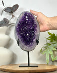 Large Natural Amethyst Geode on Metal Stand - MWS3136