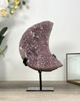 Amethyst Crystal moon - Handmade Metal stand Inccluded - MWS2581