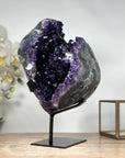 AAA Grade Natural Amethyst Cluster with Metal Stand - MWS1797