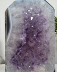 Blue Banded Agate & Amethyst Stone Tower - STP0153