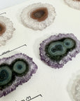 Amethyst, Quartz Agate & Green Jasper Stalactite Slices Wholesale Flat - Ideal for Pendants - STS0026