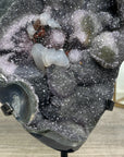 Natural Agate Matrix with Rainbow Quartz Druzy Crystals - MWS2514