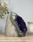 Stunning Natural Amethyst Geode with Jasper Shell - CBP1085
