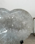 Natural Quartz Stone Heart Carving with Stand - HST0339