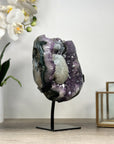 Natural Amethyst Geode with Large Calcite Specimen - MWS2348