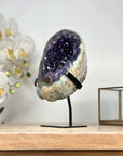Rare Natural Amethyst Geode with Green Jasper Shell - MWS2082