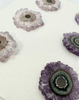 Natural Amethyst & Quartz Stalactite Slices Wholesale Flat - Ideal for Pendants - STS0043