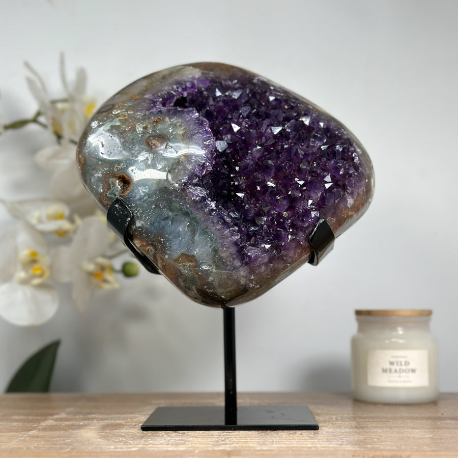 Outstanding Natural Amethyst & Quartz Stone - MWS1542