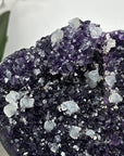 Top Grade Deep Purple Amethyst Stone with Calcite Formations - MWS2777
