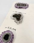 Unique Amethyst & Quartz Stalactite Slices Set - Natural Crystal for Handmade Jewelry - STS0059