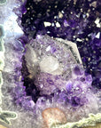 Huge A Grade Amethyst Geode with unique Calcite Crystal Formation - STGE0055