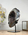 Natural Sugar Druzy Quartz Geode with Stand - MWS1899