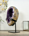 Natural Top Quality Amethyst Geode on Metal Stand - MWS3021