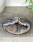 Blue Agate & Quartz Druzy Stone Geode - STGE0075