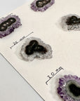 Unique Amethyst & Quartz Stalactite Slices Set - Natural Crystal for Handmade Jewelry - STS0059