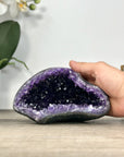 Amethyst & Agate Stone Geode with Druzy Crystal Formation - STGE0017