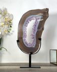 XXL Agate Slice with Amethyst Crystal Center for Home or Office Display - MWS2669