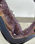 Unique Natural Blue Banded Agate & Amethyst Stone Portal - MWS1942